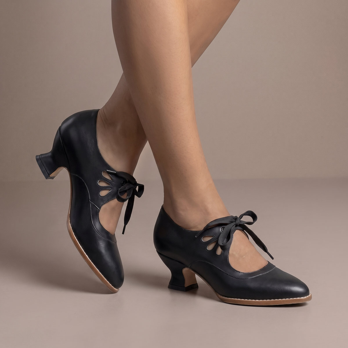 Adeline™ Vintage Lace-Up Heels