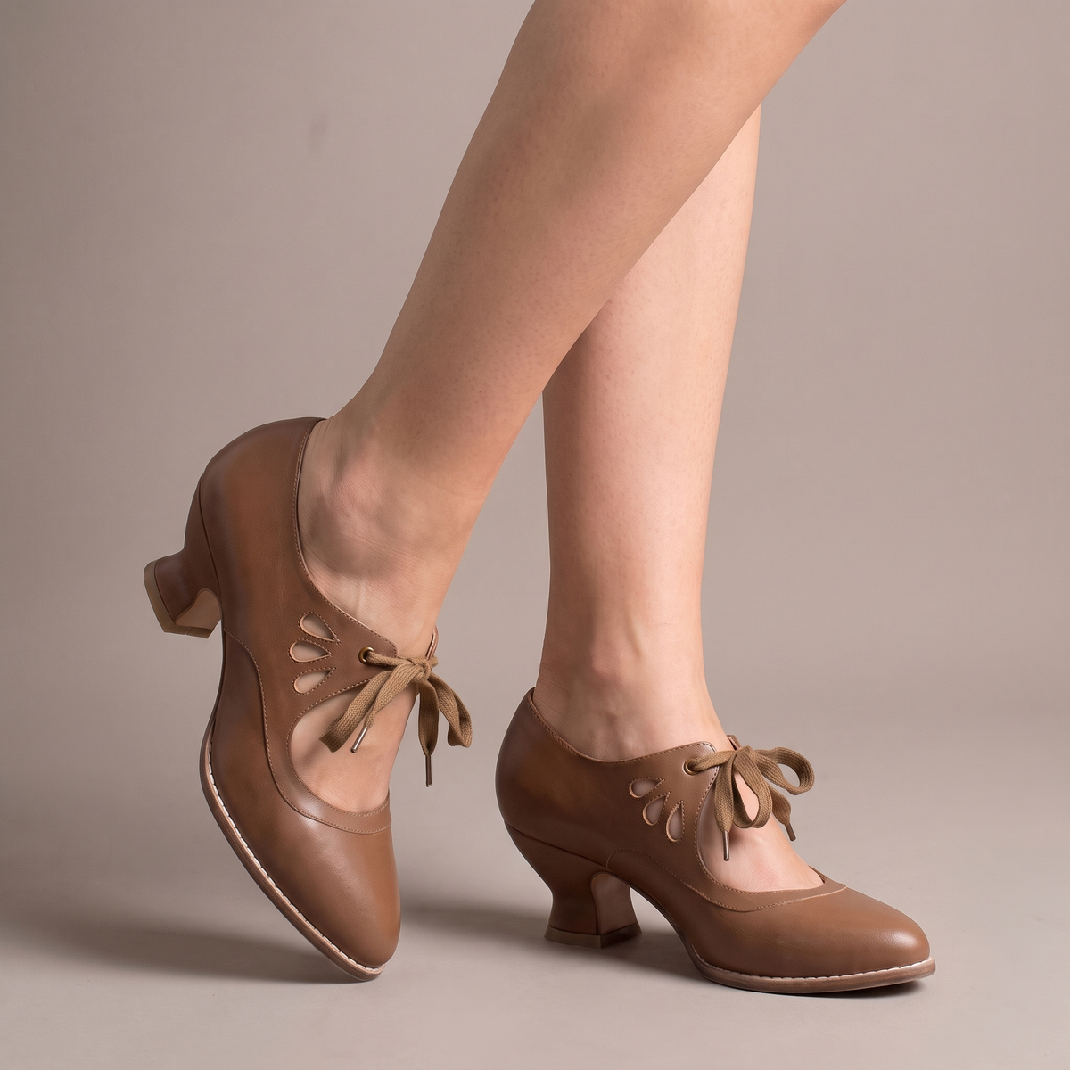 Adeline™ Vintage Lace-Up Heels