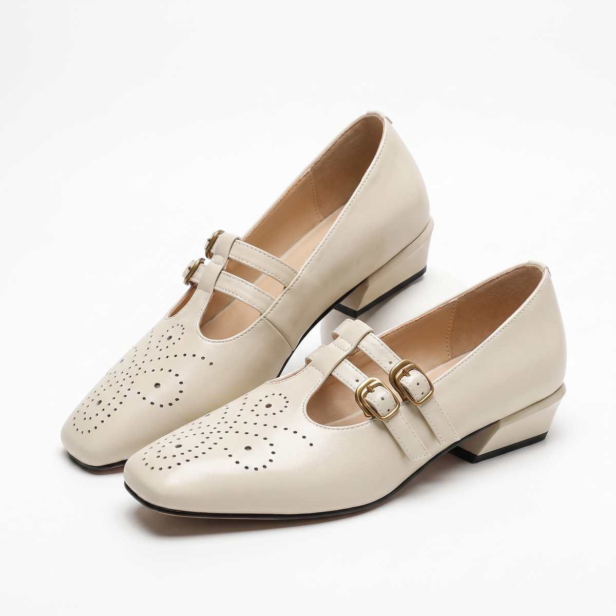 Estelle™ Vintage Double-Buckle Heels