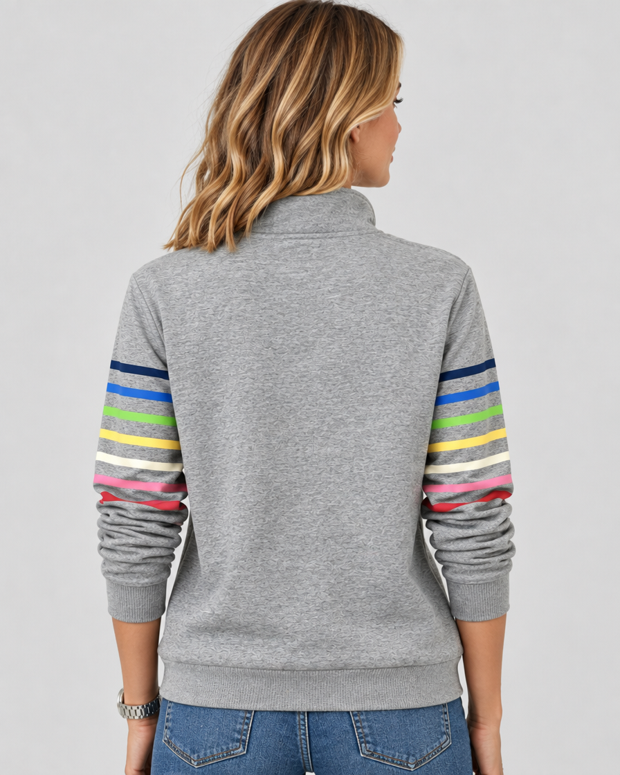 Eleanor™ Striped Quarter-Zip Sweatshirt