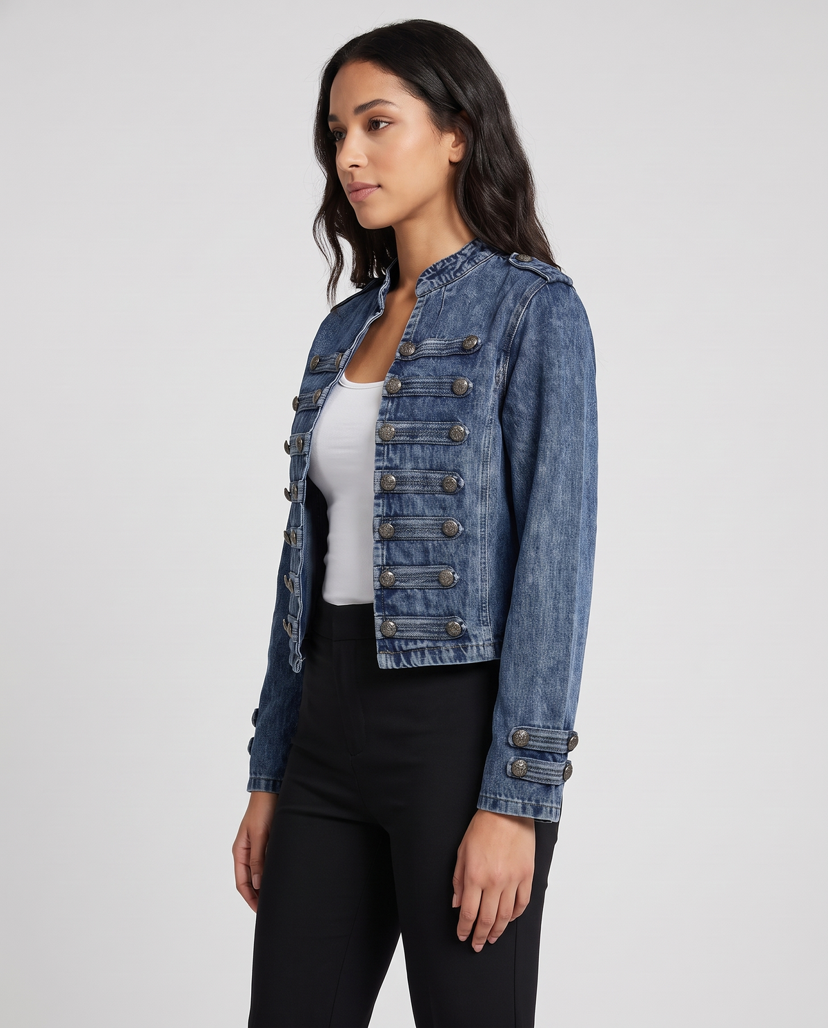 Amelia™ Statement Button Denim Jacket