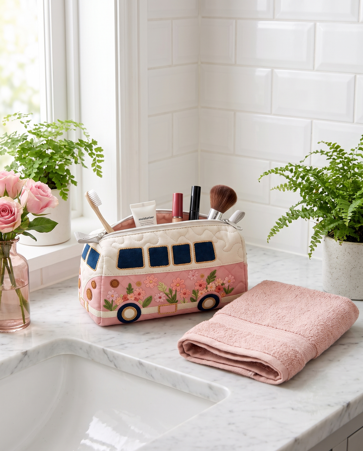 BLOOM | FLORAL CAMPER COSMETIC BAG