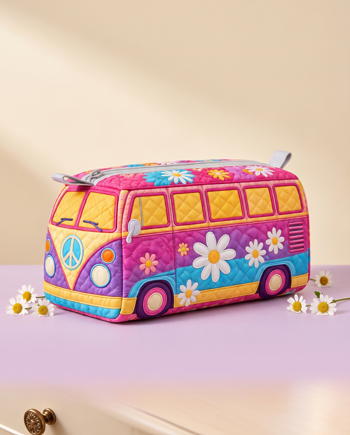 DAISY | PASTEL DAISY CAMPER COSMETIC BAG