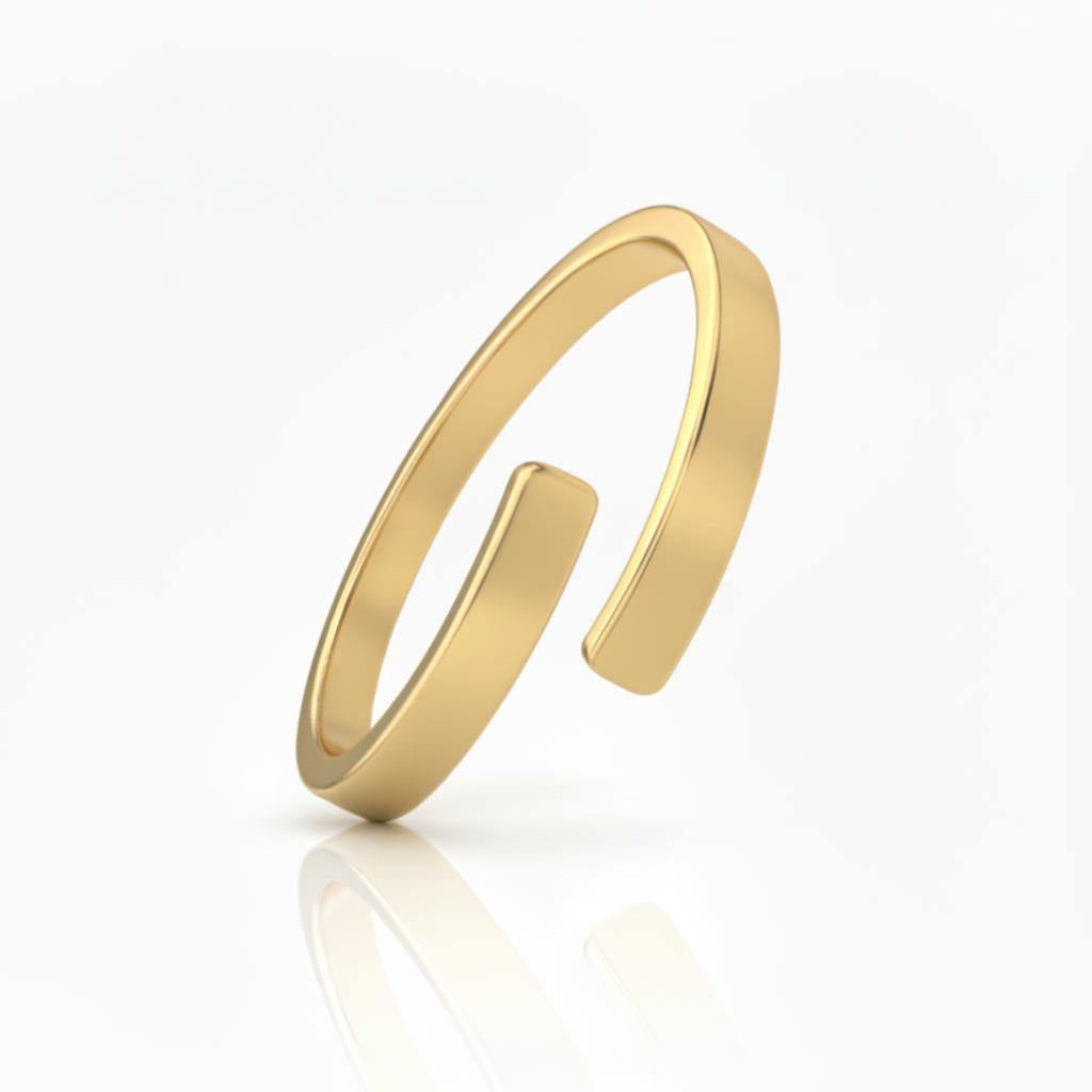 Adjustable Double Name Ring